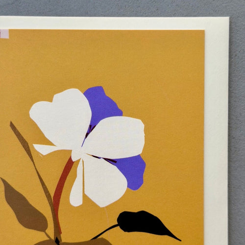 Close-up of the illustrated anemone flower on the Anemone greeting card.
