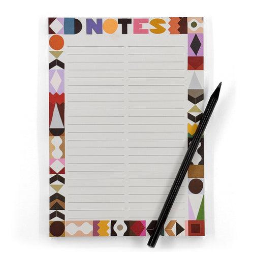 Border A5 Notepad with black pencil