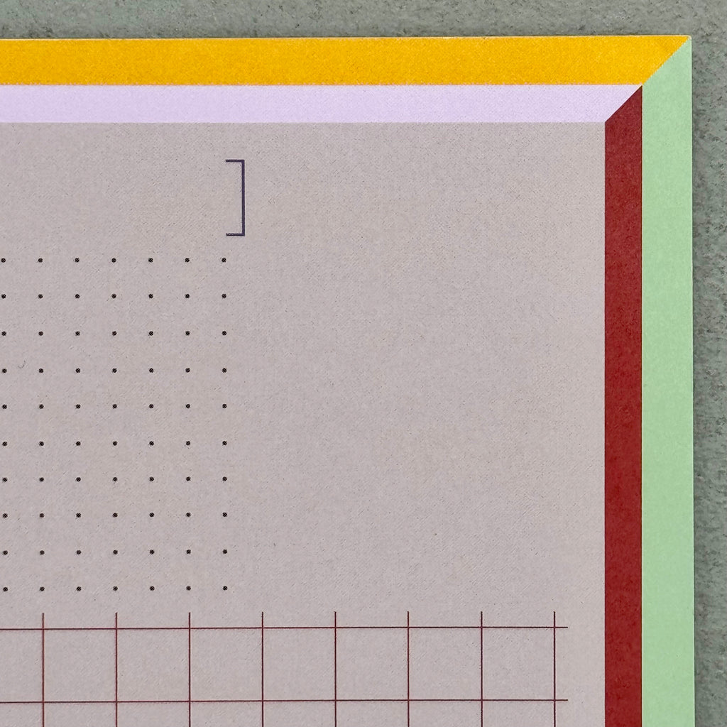 Close-up of the Frame A5 Notepad design