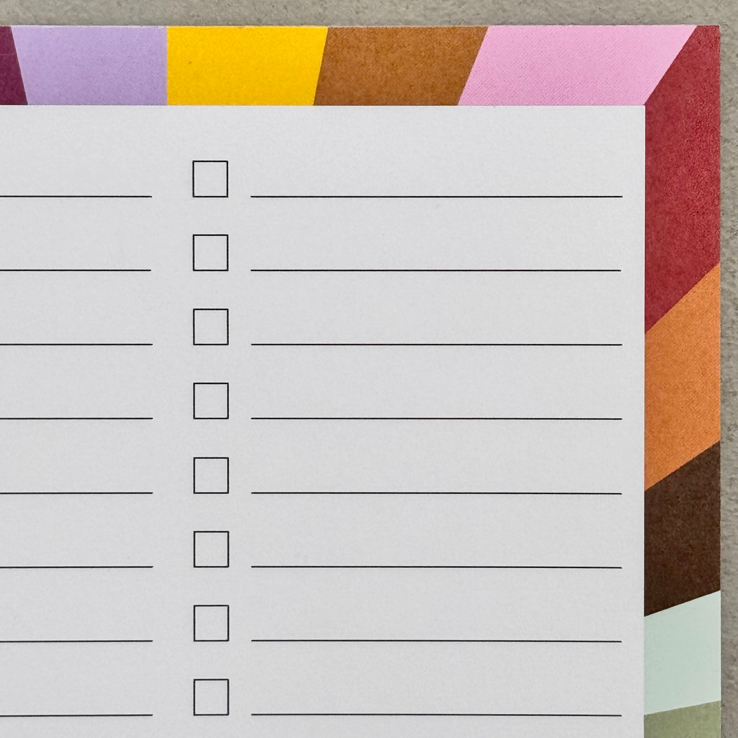 Close-up of the Radar A5 Notepad design