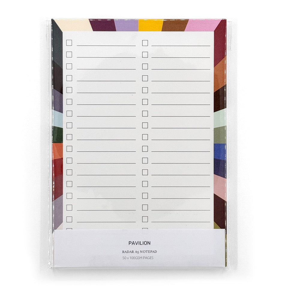 Packaged Radar A5 Notepad