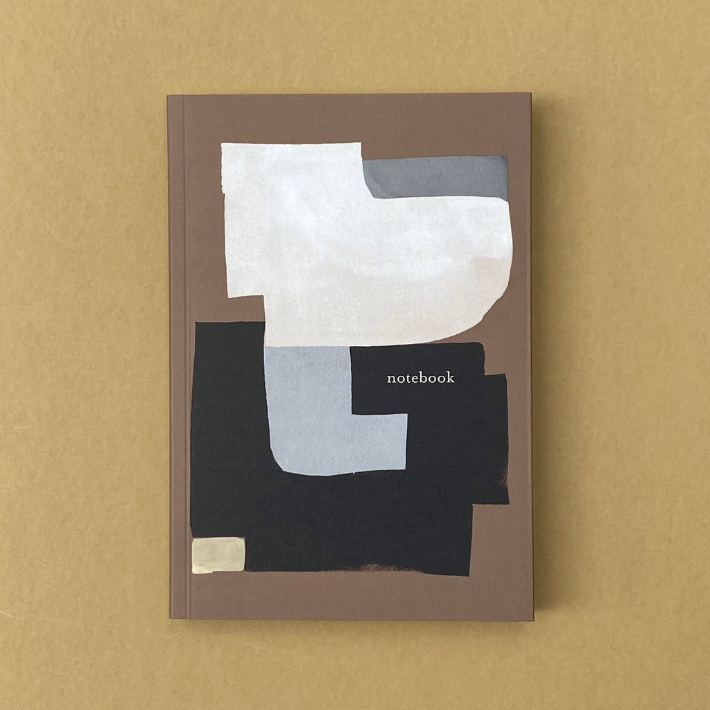 Rollright premium notebook with brown abstract painted cover design