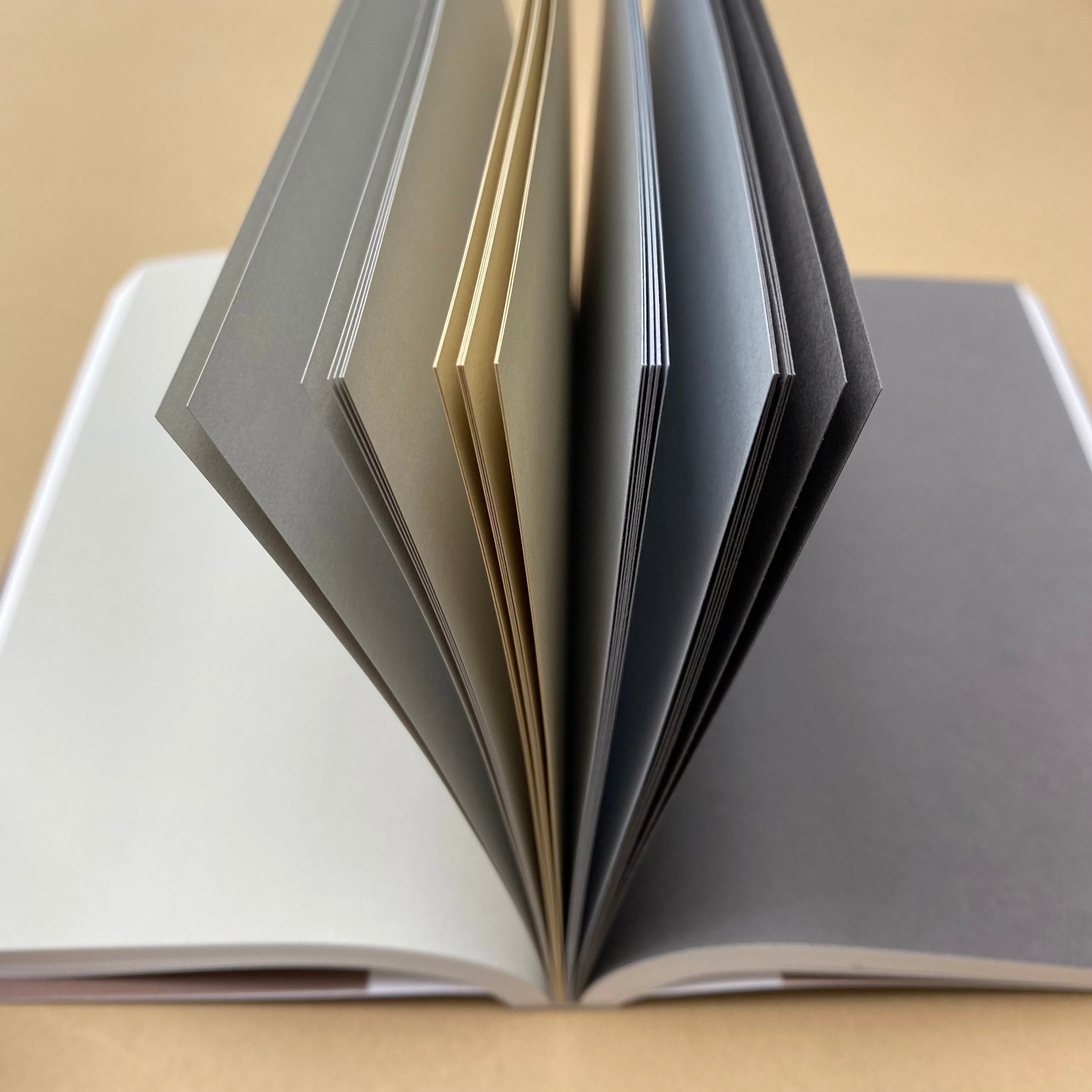 Rollright notebook showing coloured Go-To page sections and premium bound construction