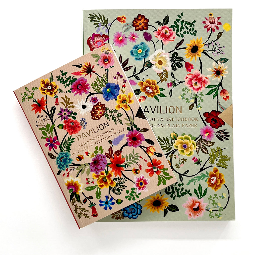 Tree of Life A5 and A6 floral notebooks by PAVILION